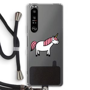 Eenhoorn: Sony Xperia 1 III Transparant Hoesje met koord