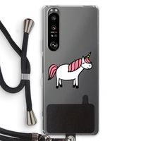 Eenhoorn: Sony Xperia 1 III Transparant Hoesje met koord