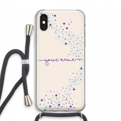 Sterren: iPhone XS Max Transparant Hoesje met koord