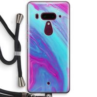 Zweverige regenboog: HTC U12+ Transparant Hoesje met koord