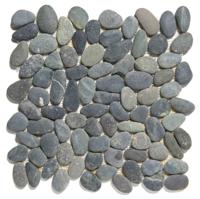 The Mosaic Factory Natural Stone Mozaiek Tegel Kiezel - Dark Grey Kiezels Natural 303x300 mm