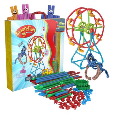 Clics Spaghetteez fusilli reuzenrad flexibele bouwstaafjes, 46dlg.