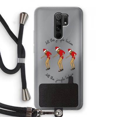 Jingle Ladies: Xiaomi Redmi 9 Transparant Hoesje met koord