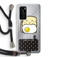 Sleep All Day: Huawei P40 Transparant Hoesje met koord