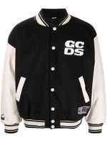 GCDS veste bomber bicolore à patch logo - Noir