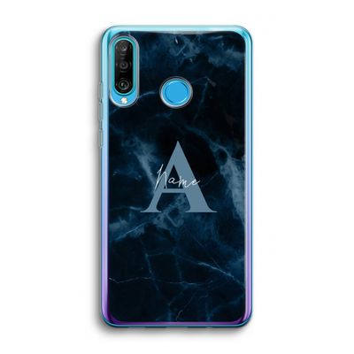 Midnight Marble: Huawei P30 Lite Transparant Hoesje