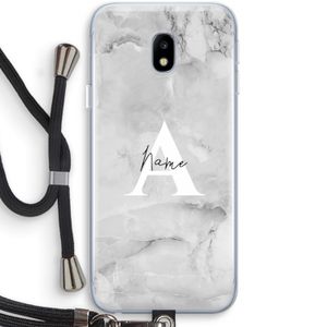 Ivory Marble: Samsung Galaxy J3 (2017) Transparant Hoesje met koord