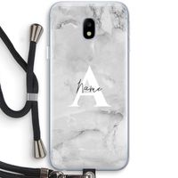 Ivory Marble: Samsung Galaxy J3 (2017) Transparant Hoesje met koord