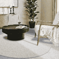 Wollen Vloerkleed Francois Rond - Creme Xcm - - Dekbed-Discounter.nl