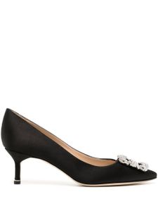 Manolo Blahnik escarpins Hangisi 50 mm à boucles ornées de cristaux - Noir