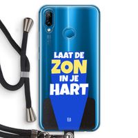 Laat de zon in je hart: Huawei P20 Lite Transparant Hoesje met koord