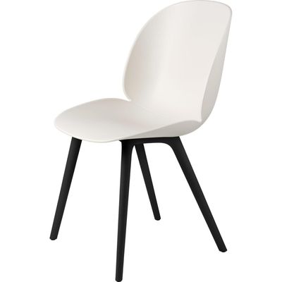 Gubi Beetle eetkamerstoel kunststof alabaster white / black
