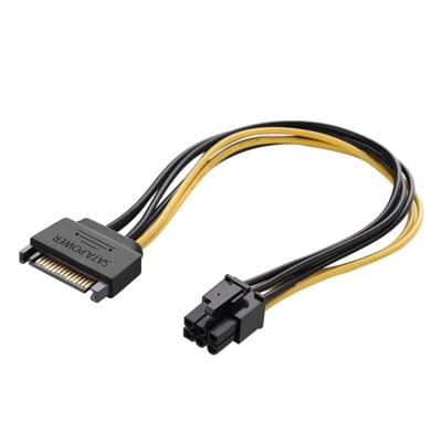 20cm SATA 15 pins naar 6 Pin PCI Express Graphics Video Card Sata Power Kabel