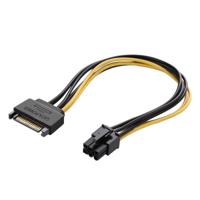 20cm SATA 15 pins naar 6 Pin PCI Express Graphics Video Card Sata Power Kabel