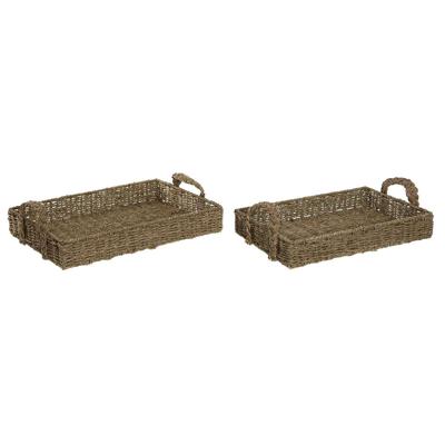 Snackdienblad Home ESPRIT Natuurlijk Tropisch (2 Stuks)