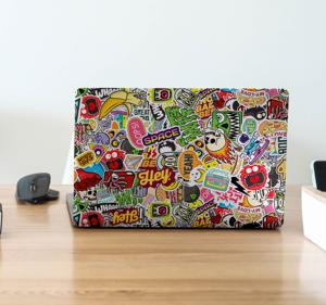 Laptop sticker bomb stijl