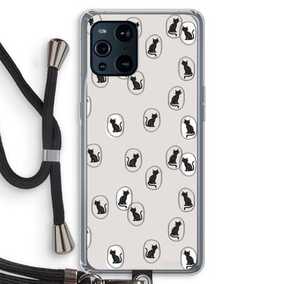 Miauw: Oppo Find X3 Pro Transparant Hoesje met koord