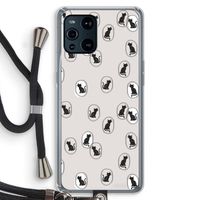 Miauw: Oppo Find X3 Pro Transparant Hoesje met koord