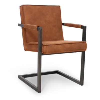 Armstoel Bruno - Ecoleder Cognac (sale)