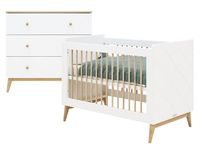 Bopita Paris 2-delige babykamer - Wit/Eiken - thumbnail