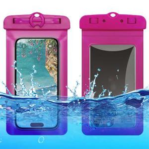 Universele waterdichte hoes met dubbele sluiting - 6.5, IPX8 - Hot Pink