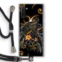 Huilende Wolf: Samsung Galaxy Note 10 Transparant Hoesje met koord