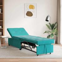 Slaapbank Turquoise 67 x 194 x 38 cm Fluweel
