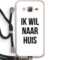Ik wil naar huis: Samsung Galaxy J3 (2016) Transparant Hoesje met koord