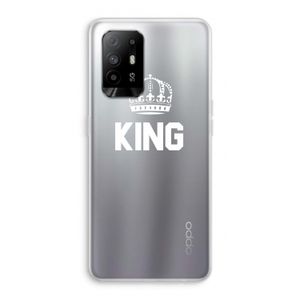 King zwart: Oppo A95 5G Transparant Hoesje