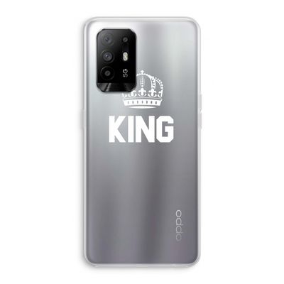 King zwart: Oppo A95 5G Transparant Hoesje