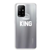 King zwart: Oppo A95 5G Transparant Hoesje
