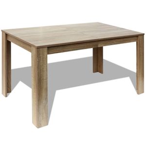 The Living Store Eettafel - Eiken - 140 x 80 x 75 cm - Eigentijds