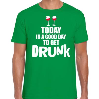 Groen fun t-shirt good day to get drunk - heren - St Patricks day - festival shirt