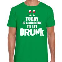 Groen fun t-shirt good day to get drunk - heren - St Patricks day - festival shirt