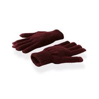 Touchscreen handschoenen bordeaux rood voor volwassenen - thumbnail