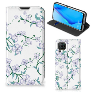 Huawei P40 Lite Uniek Smart Cover Blossom White