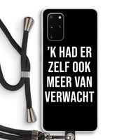 Meer verwacht - Zwart: Samsung Galaxy S20 Plus Transparant Hoesje met koord