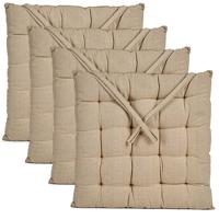 Stoelkussen Decorama - 4x - binnen/buiten - creme wit - 40 x 40 x 5 cm - polyester Stoelkussen Decorama - 4x - binnen/buiten - creme wit - 40 x 40 x 5 cm - polyester