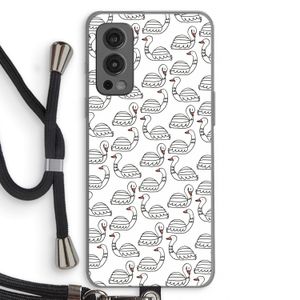Zwanen: OnePlus Nord 2 5G Transparant Hoesje met koord