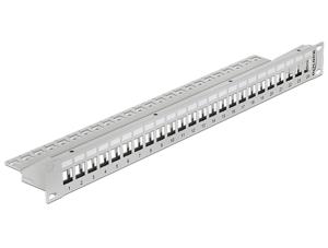 DeLOCK 19″ Keystone Patch Panel 24 Port grey patchpaneel 1HE, 43302