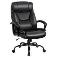 Bureaustoel Hoogte Verstelbare Ergonomische Computer Stoel met Comfortabele Hoofdsteun & Lendesteun Bedrijfsstoel Zwart