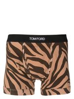 TOM FORD boxer imprimé à bande logo - Marron - thumbnail