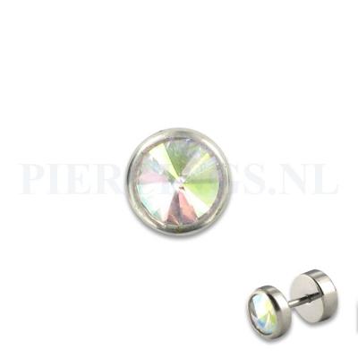 Nep plug met olieglans kristal nep plugs