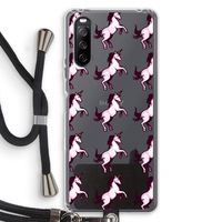 Musketon Unicorn: Sony Sony Xperia 10 III Transparant Hoesje met koord - thumbnail