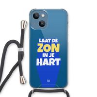 Laat de zon in je hart: iPhone 13 Transparant Hoesje met koord