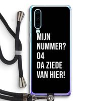 Da ziede van hier - Zwart: Huawei P30 Transparant Hoesje met koord