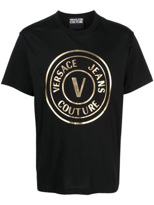 Versace Jeans Couture t-shirt en coton à logo imprimé - Noir