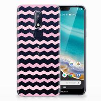 Nokia 7.1 TPU bumper Waves Roze