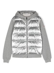 Moncler Enfant hoodie en polaire à fermeture zippé - Gris