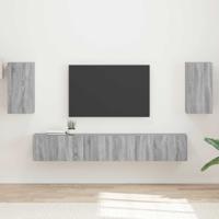 Tv-meubelset Wandgemonteerd 3 pcs Grijs Sonoma Bewerkt hout